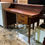 Thumbnail: Solid Timber Desk with Raised Back and Two Drawers