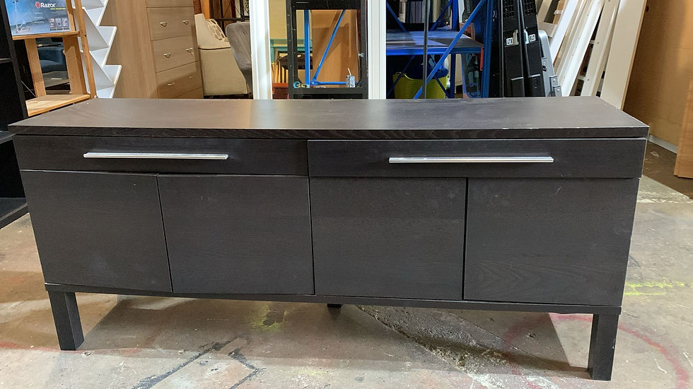 Thumbnail: Dark Wood TV Stand with Storage