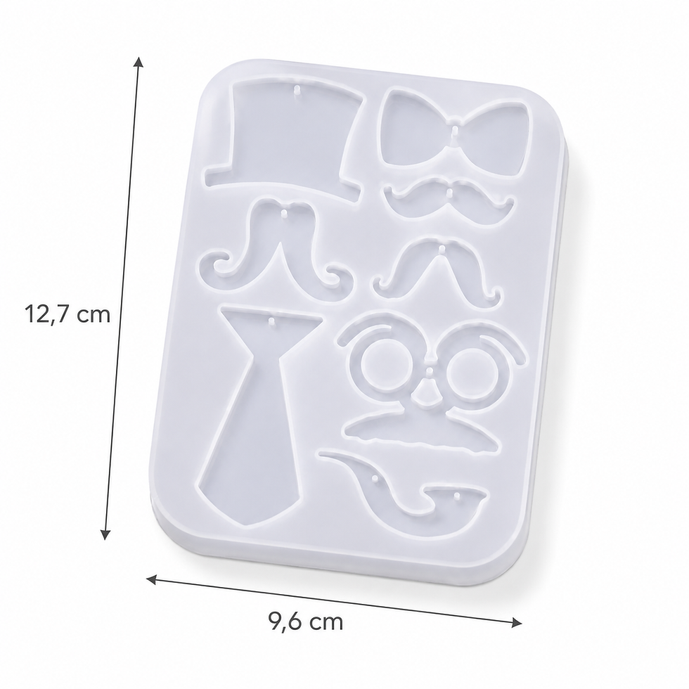 Thumbnail: Siliconen gietmal van 9,6 × 12,7 cm voor epoxy en UV-hars