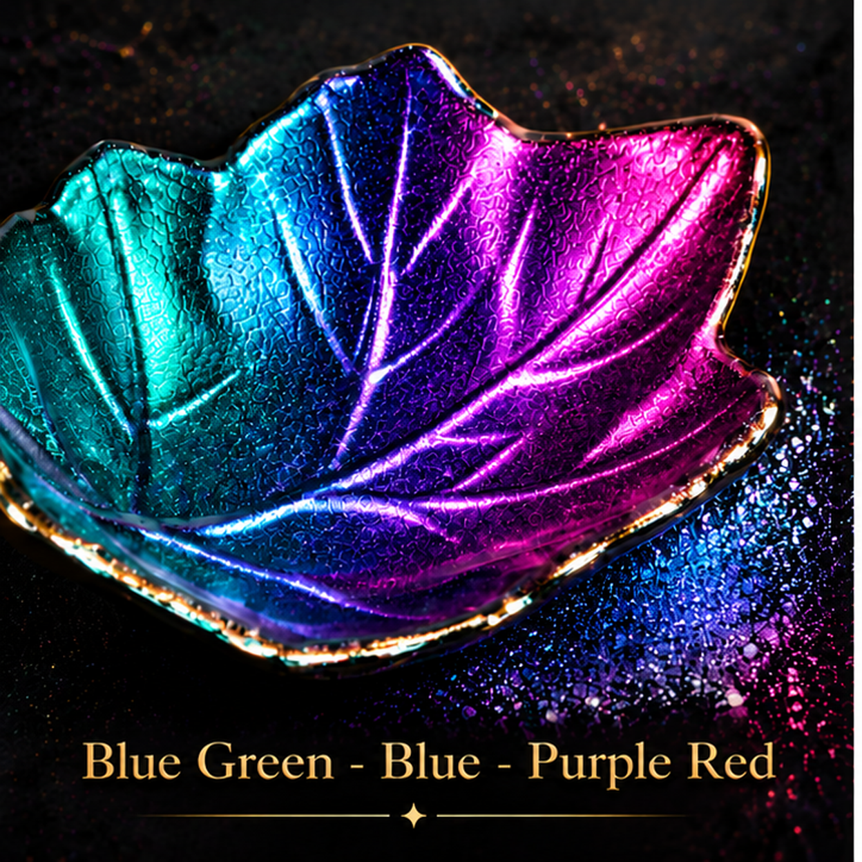 Chameleon pigmentpoeder voor epoxyhars en UV-hars met spectaculair kleurveranderend effect.