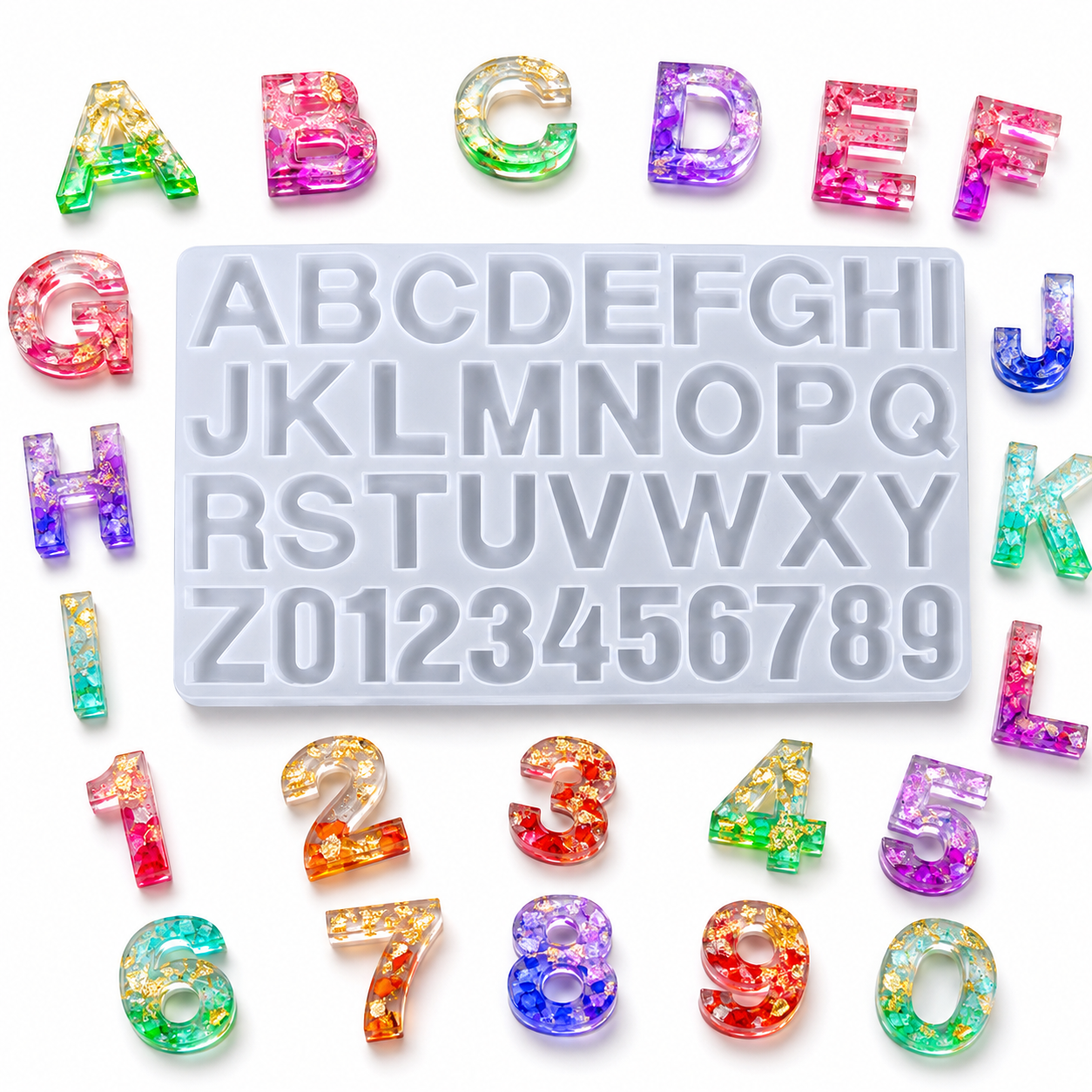 Flexibele 3D siliconen letter- en cijfermal geschikt voor beginners en gevorderden