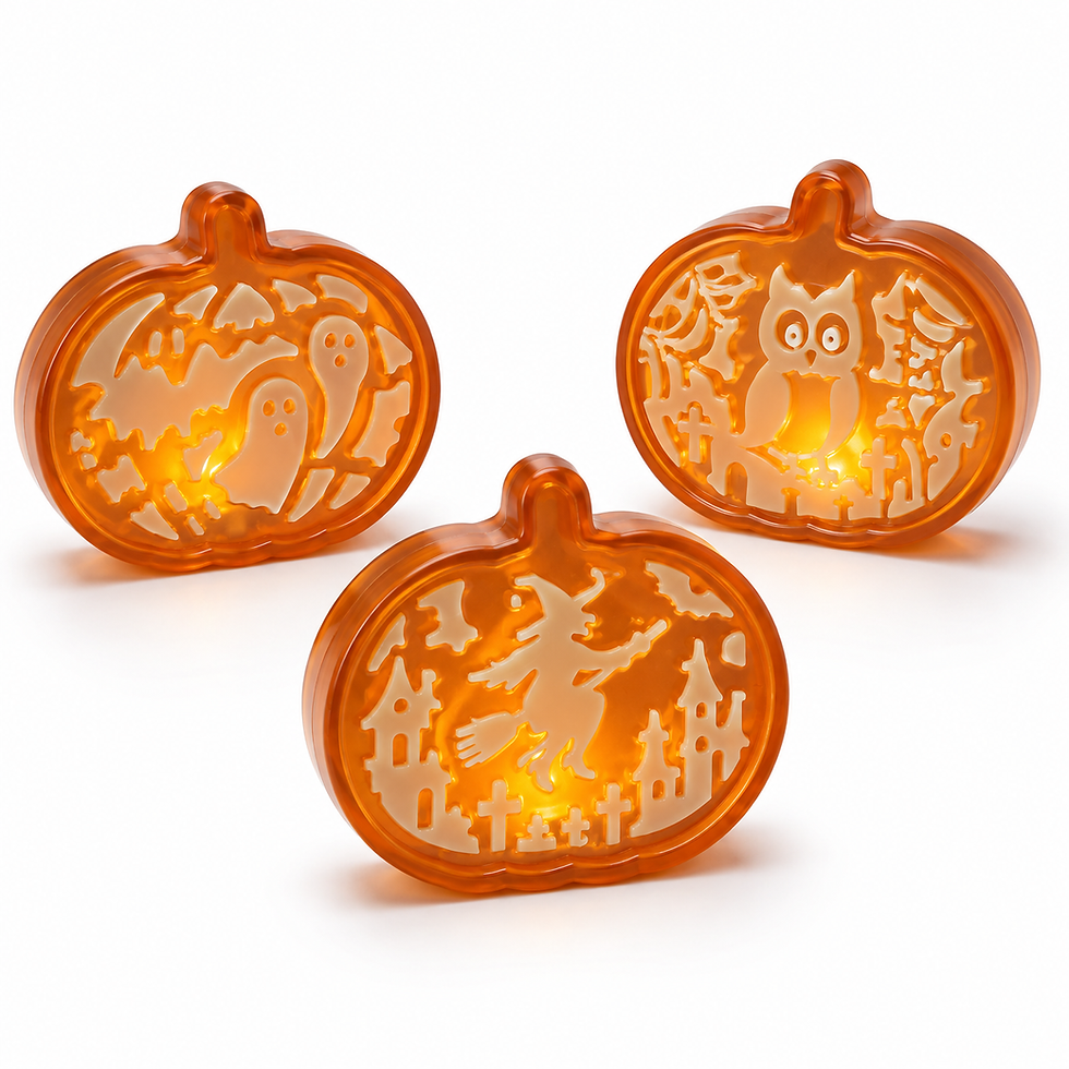 Set van vier siliconen pompoenmallen voor Halloween decoraties