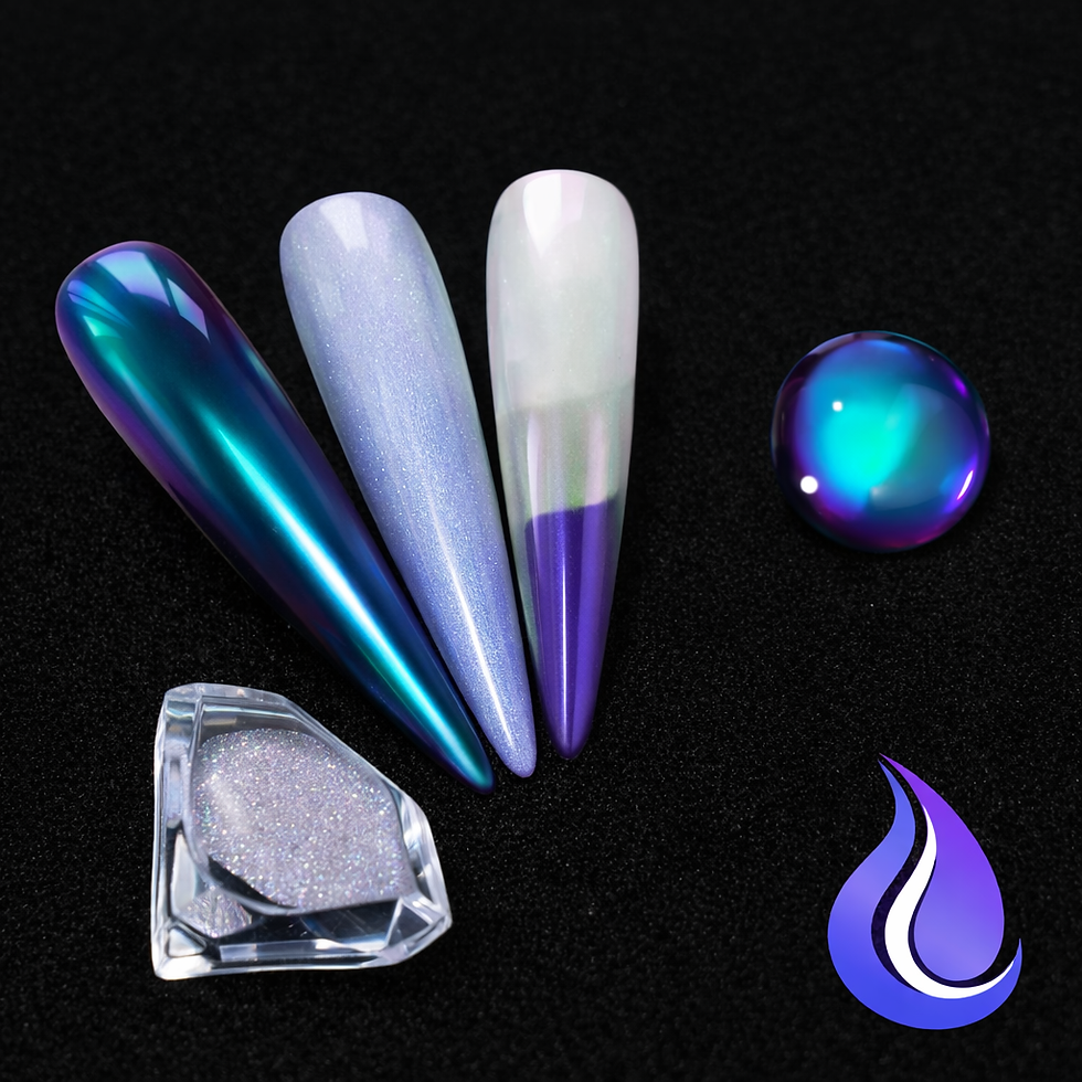 Chameleon transparant pigmentpoeder in meerdere kleuren, geschikt voor epoxyhars en resin art projecten.