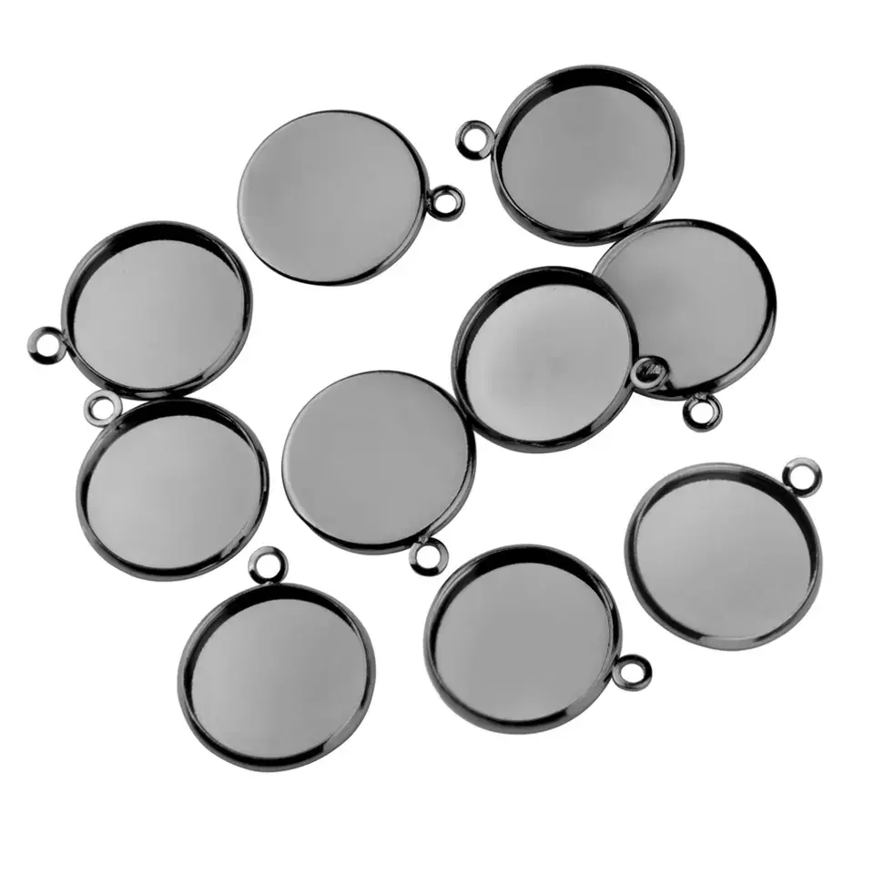 Thumbnail: Transparante ronde hanger basis voor creatieve epoxyprojecten