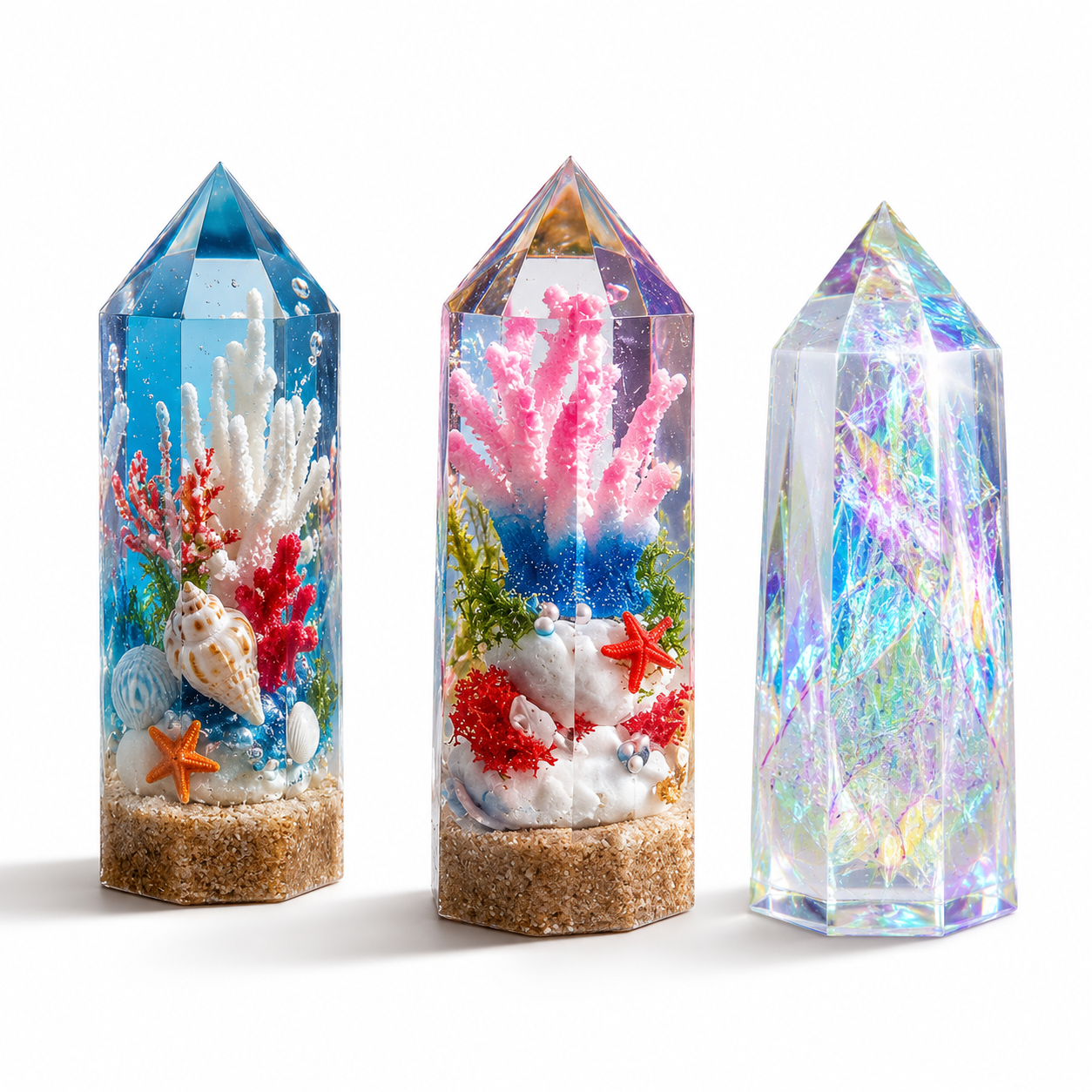 Siliconen kristallen toren harsmallen in 3 verschillende maten voor epoxy resin en DIY decoratie.