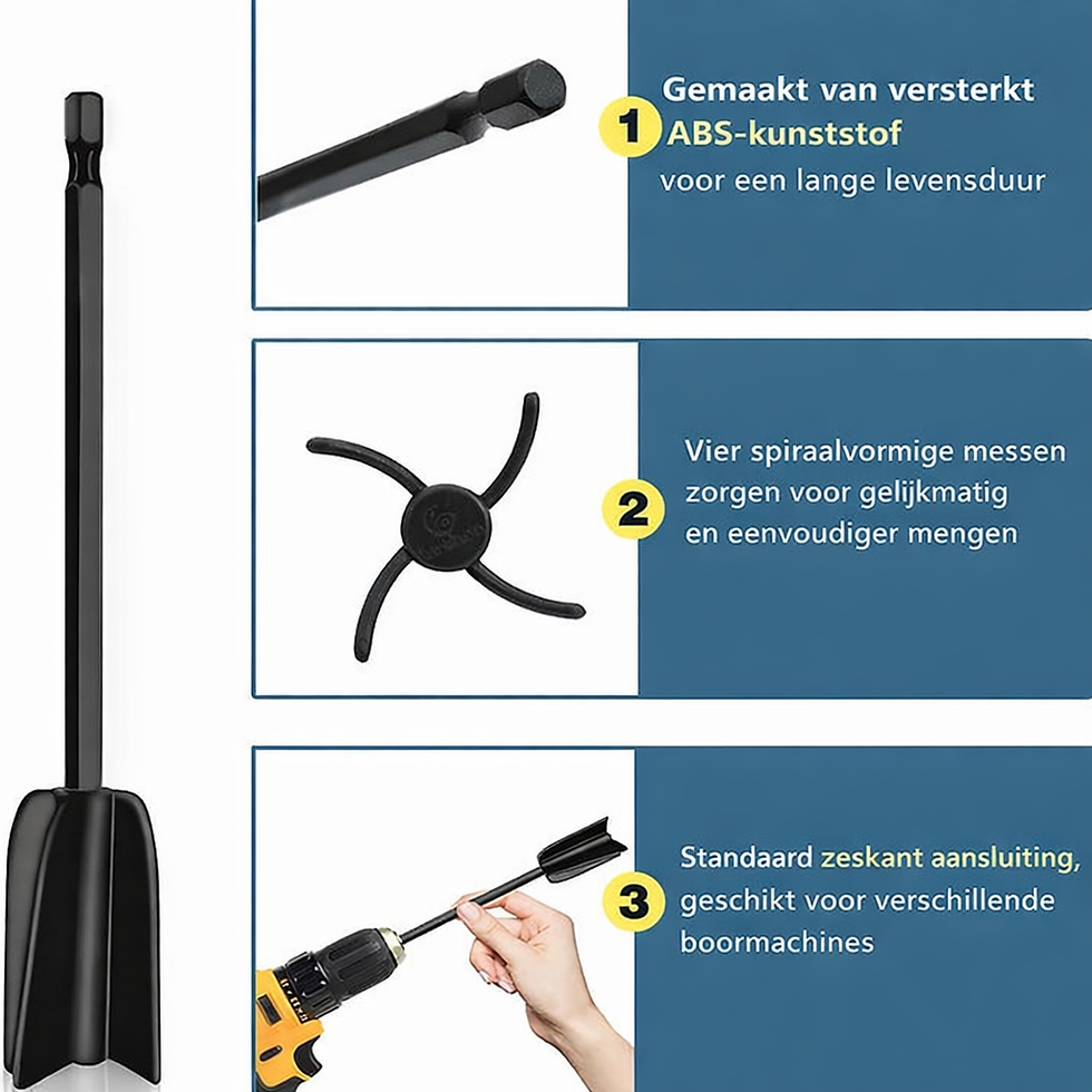 Set van herbruikbare verfmixer, eenvoudig schoon te maken en geschikt voor verschillende stroperige vloeistoffen