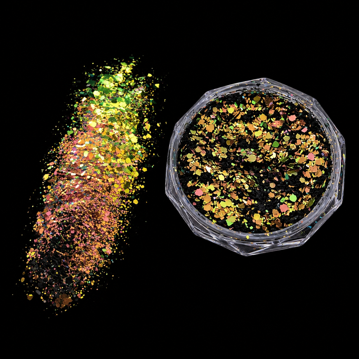 Chromatische kameleonvlokken voor epoxyhars met holografisch kleureffect