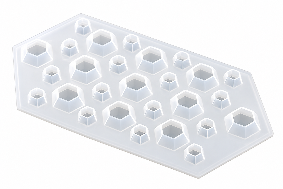 Miniaturbild: Edelsteen siliconen mal 21 x 10,5 cm geschikt voor epoxyhars, UV-hars en creatieve DIY-projecten