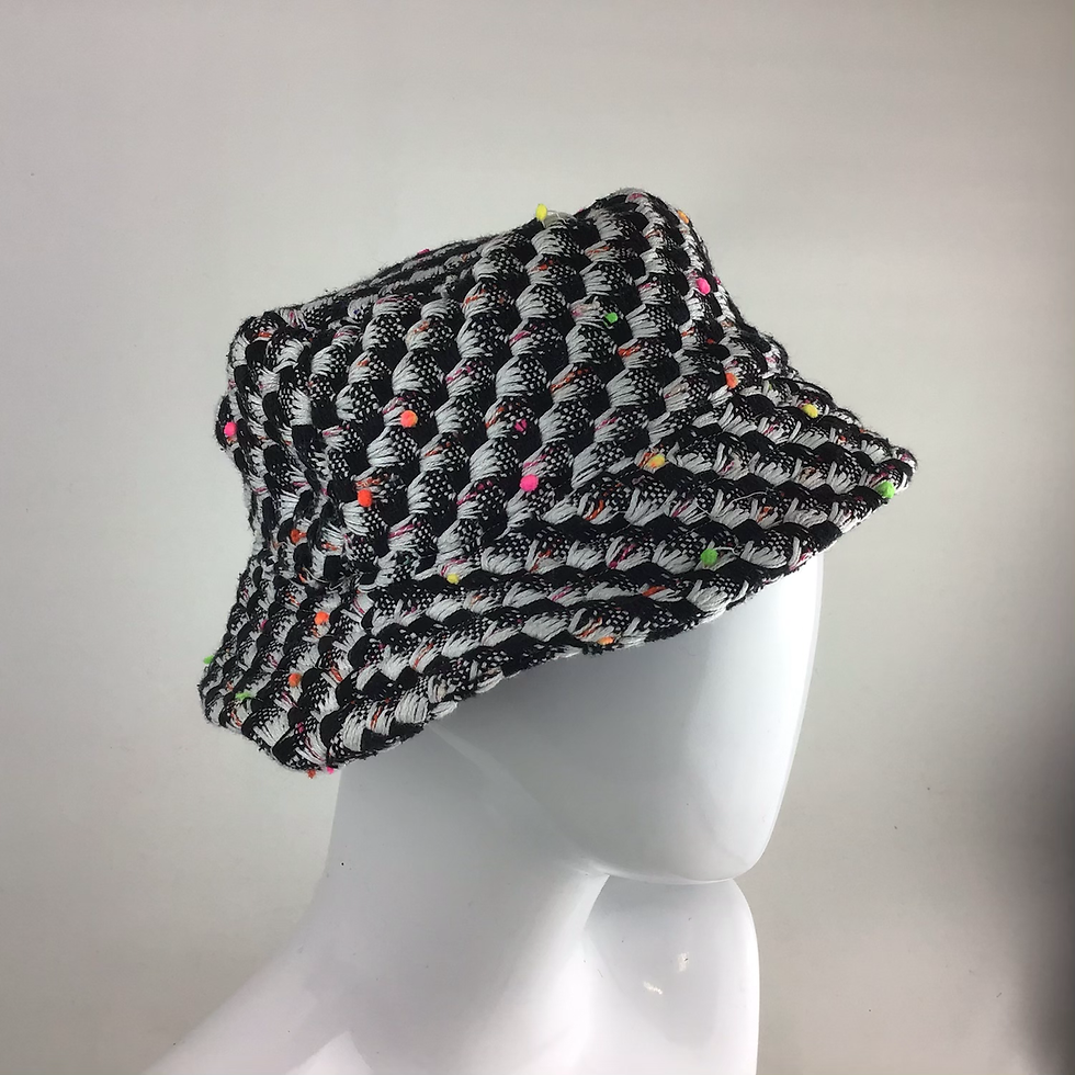 Thumbnail: Monochrome Linton tweed bucket hat