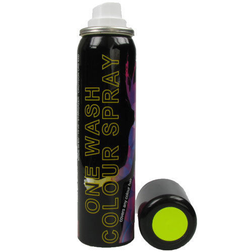 Yellow UV ONE WASH hairspray
