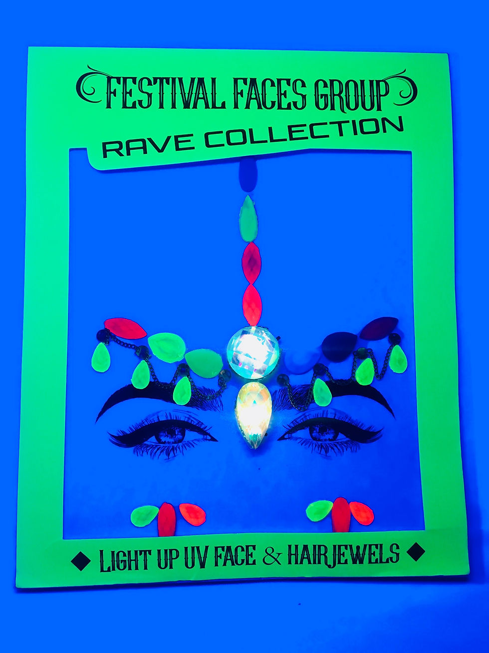 LIGHT UP UV FACE & HAIR JEWELS