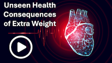 Video thumbnail illustrating the health risks of obesity with a digital heart graphic, detailing how physician-led weight loss improves metabolic health for patients in St. George and Hurricane, UTAH.