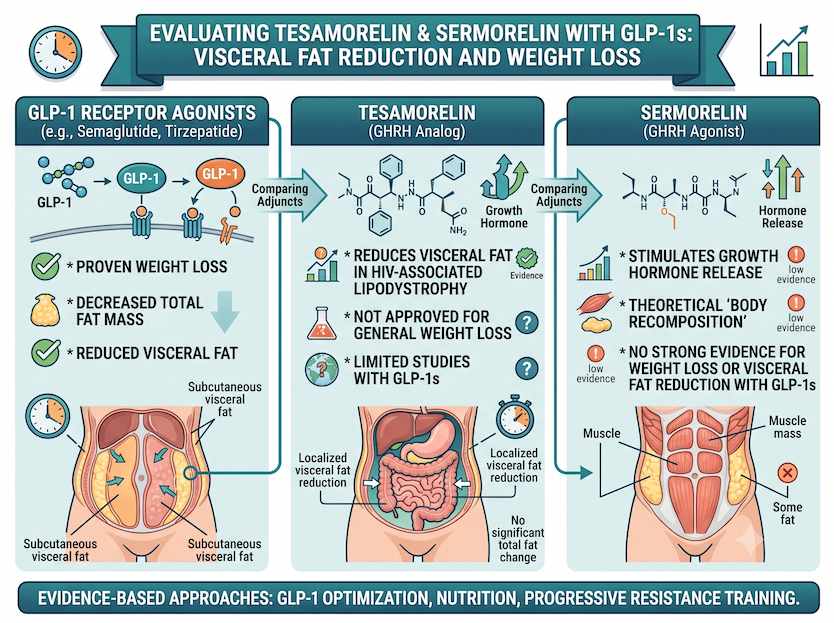 Tesamorelin & Sermorelin With GLP-1s: Improve Weight Loss?
