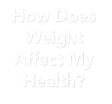 "Clickable FAQ box labeled ‘How Does Weight Affect My Health?’ that opens the answer section explaining how excess weight impacts metabolic, cardiovascular, and hormonal health for patients in Salt Lake City and Salt Lake County, Utah."