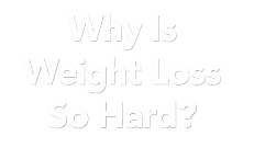 "Clickable FAQ box labeled ‘Why Is Weight Loss So Hard?’ that navigates to an explanation of metabolic and hormonal barriers to weight loss for patients in Salt Lake City, Utah."