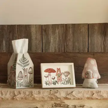 Thumbnail: Mushrooms and Ferns Tissue Box Cover