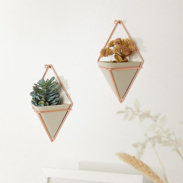 Thumbnail: Trigg Hanging Planter Vase & Geometric Wall Decor Container