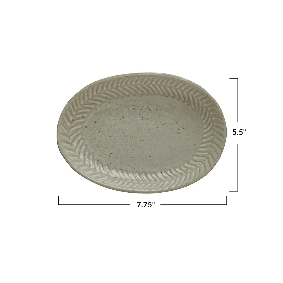 Thumbnail: Debossed Stoneware Plate
