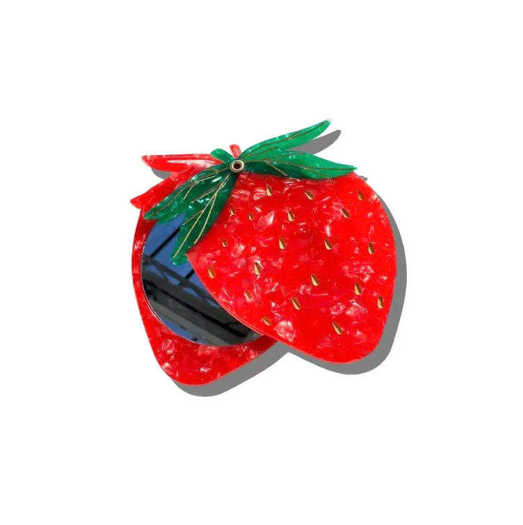 Thumbnail: Hand-Painted Compact Mirror - Food
