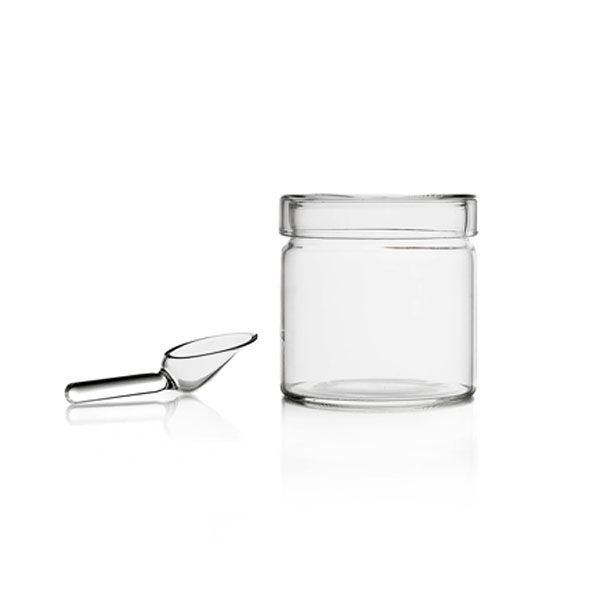 Piuma Sugar Pot with Glass Spoon