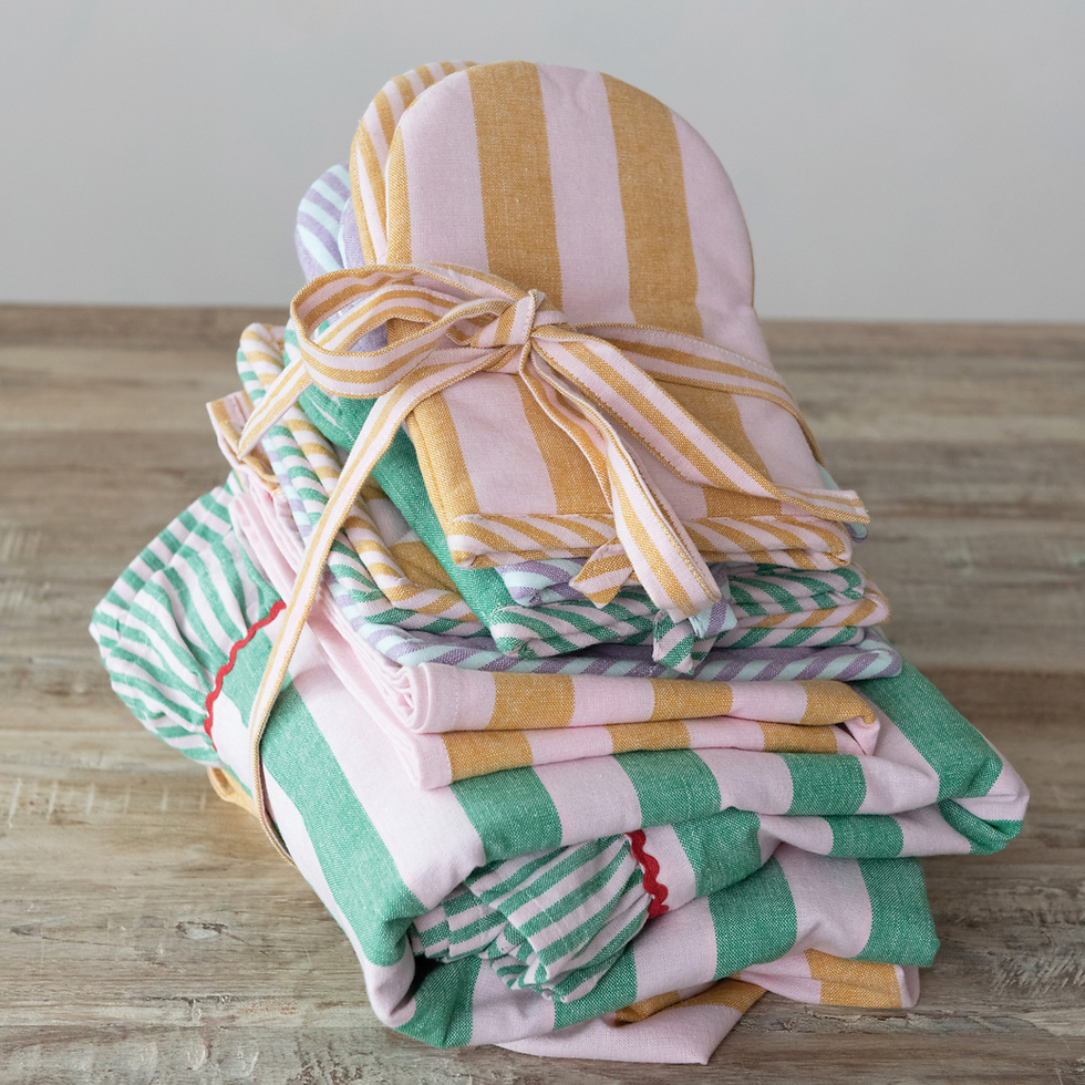 Thumbnail: Woven Cotton Striped Pot Holder