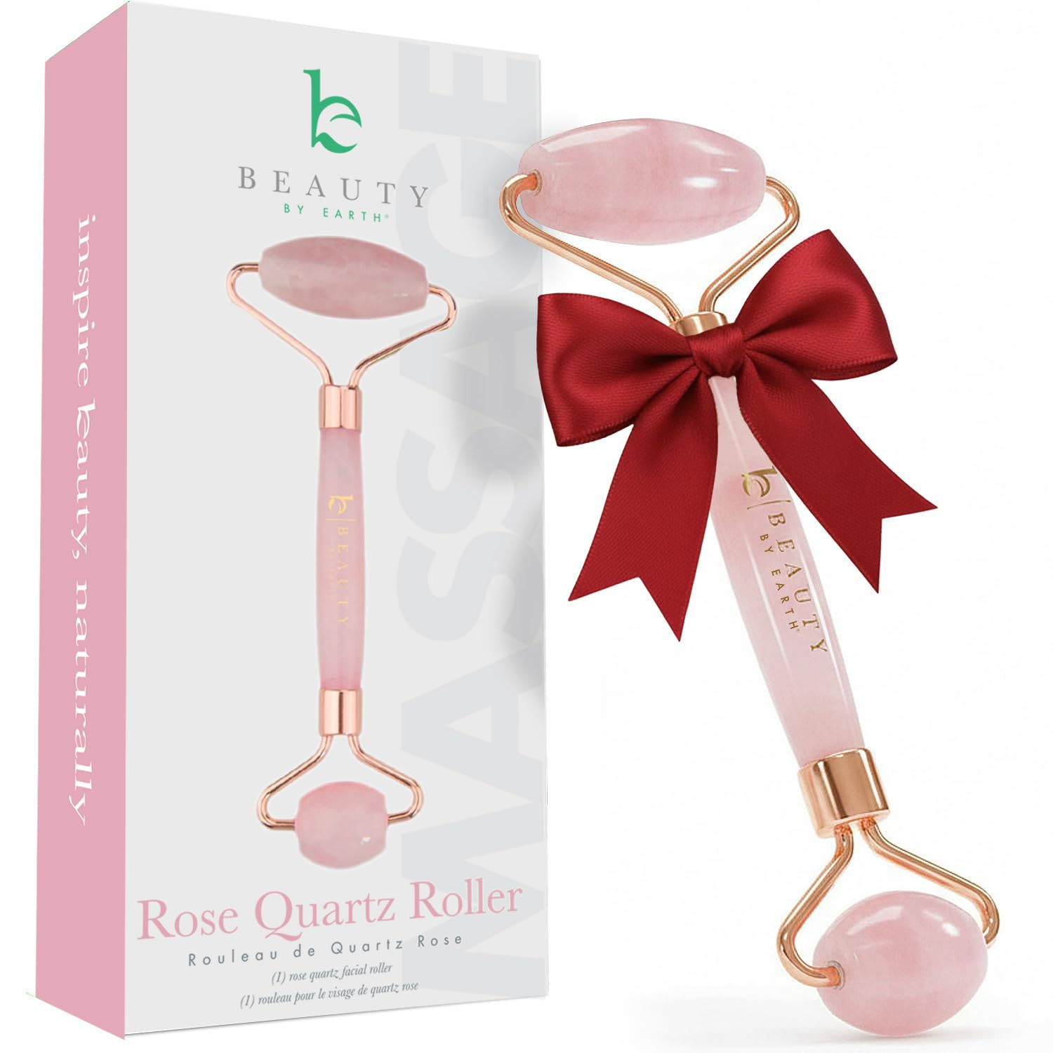 Rose Quartz Face Roller - Self Care Facial Tool