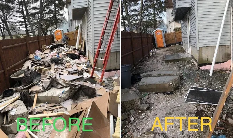 Construction Clean Up Before and After