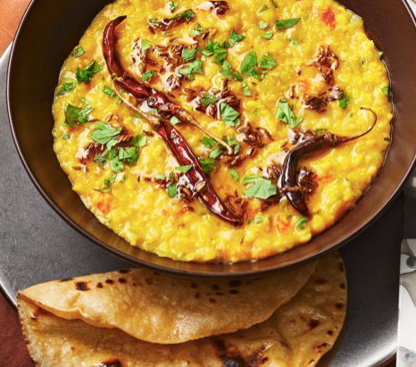 Dal-icious!  Tadka Dal with Roti