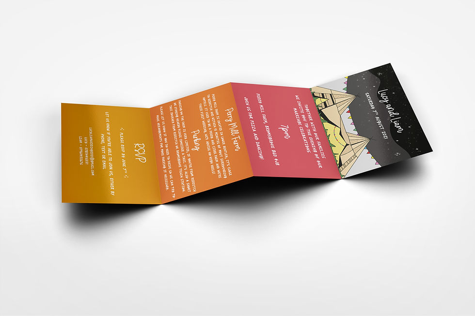 Thumbnail: Tipi Concertina Wedding Evening Invitation