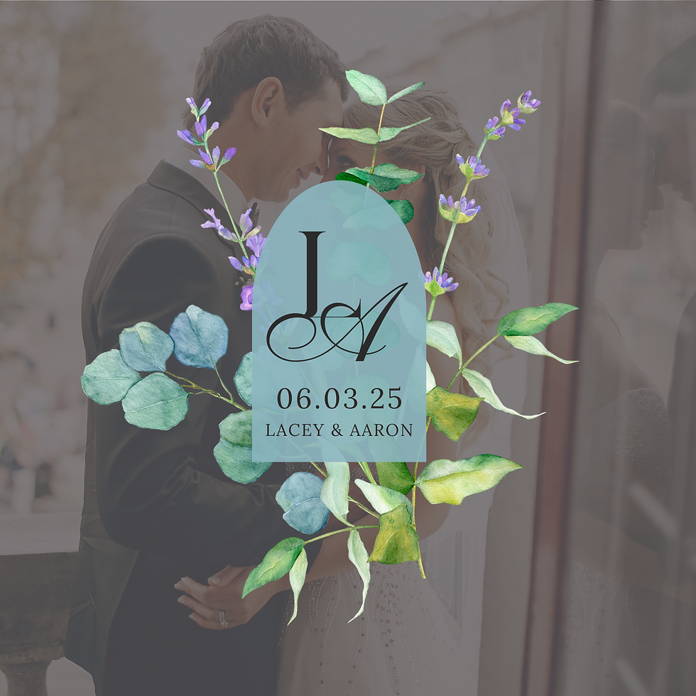 Thumbnail: Personalised Wedding Monogram – Custom Illustration with Your Initials & Date