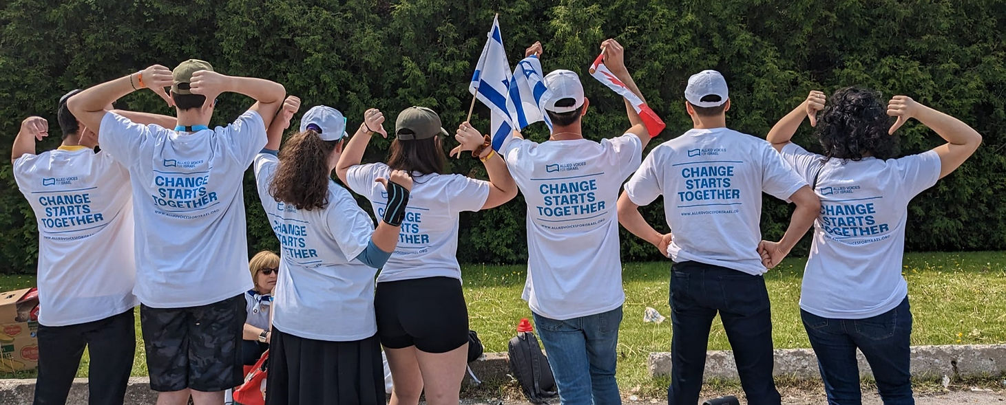 AVI High School Ambassador photo of AVI ambassadors at the UJA Walk with Israel