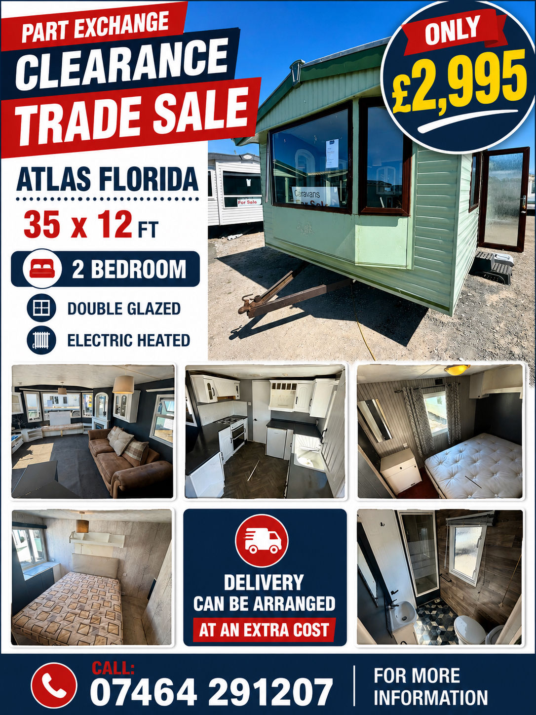 ATLAS FLORIDA , ‼️PART EXCHANGE CLEARANCE ‼️35x12FT 2 BED 