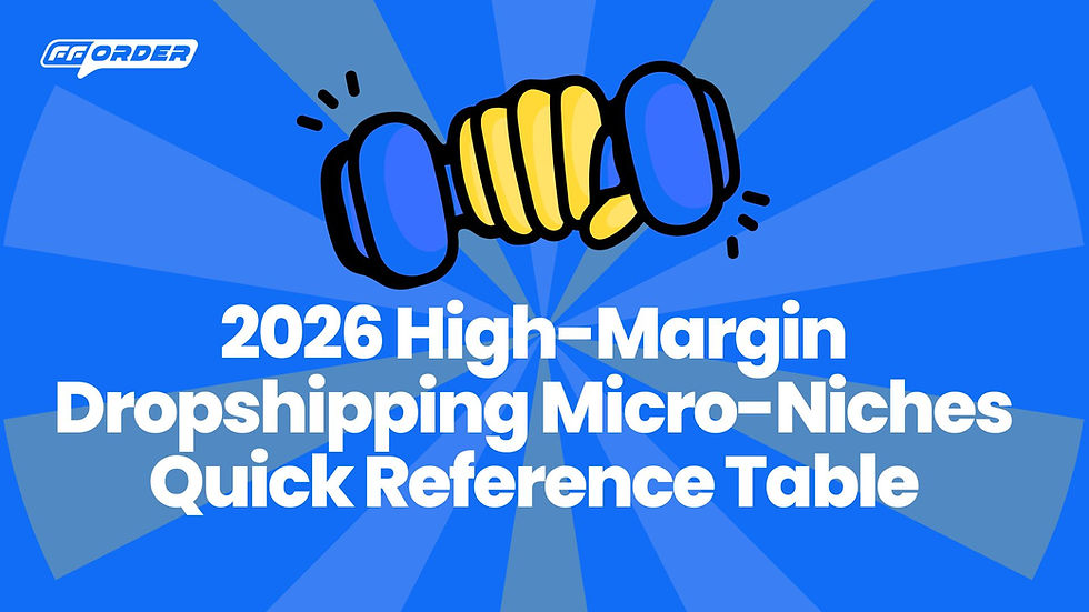 2026 High-Margin Dropshipping Micro-Niches Quick Reference Table