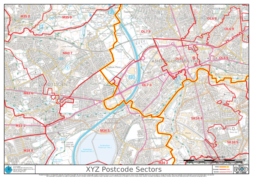 XYZ Postcode Map Sample