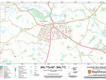 Sample map of Eccleshall, West Midlands