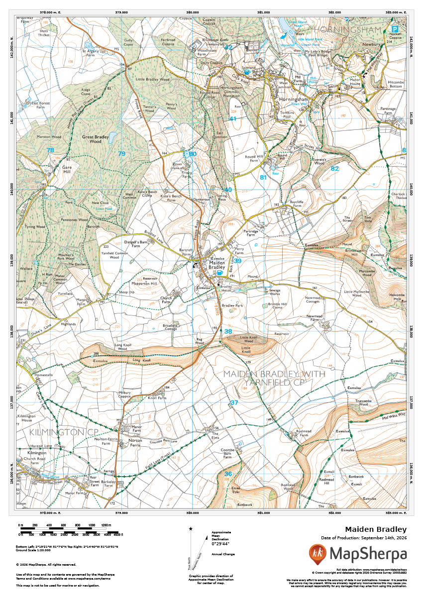 Sample map of Maiden Bradley