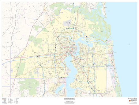 Sample map of Duval County, Florida