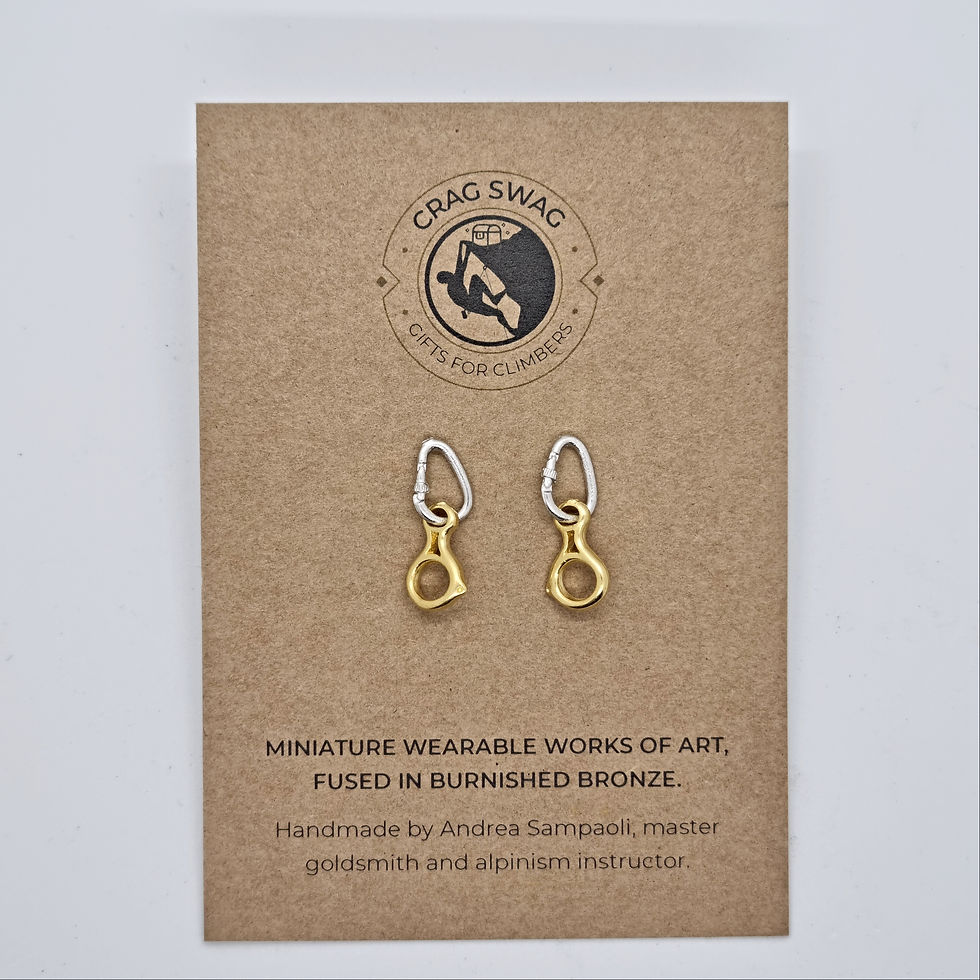 Thumbnail: Carabiner & Eight Belay Device Earrings