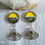 Miniature : Boucles d'oreilles jaune "Fleur de lotus" :