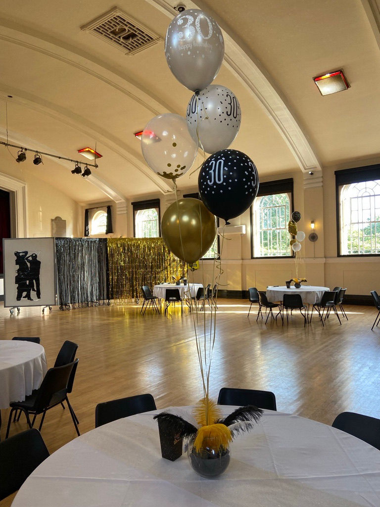 hall decorated 30th
