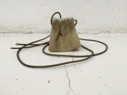 Leather Pouch Neck Lace