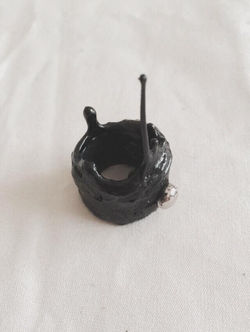Drip-rubber Leather Ring
