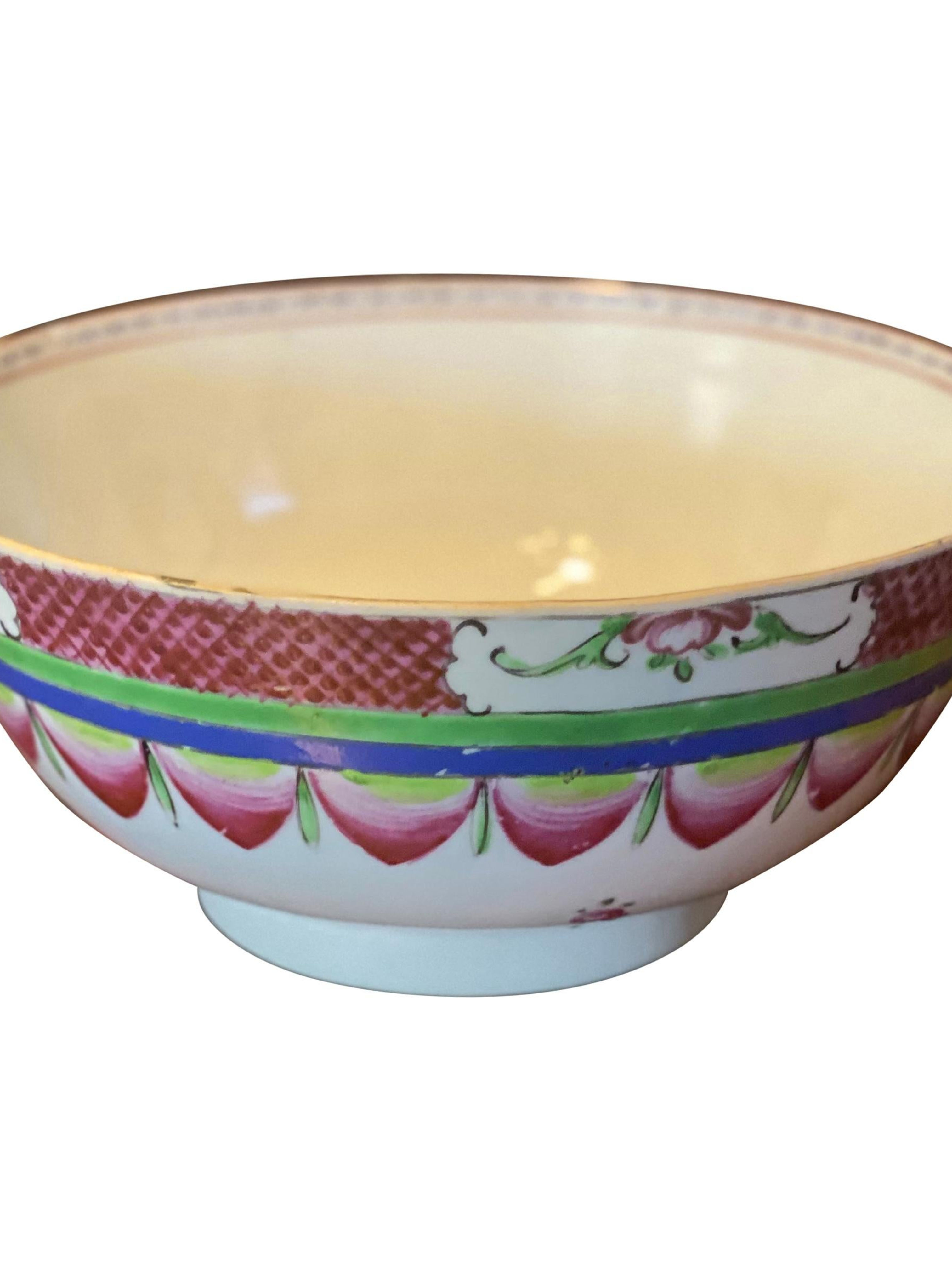 Early 19th Century Chinese Export Punch Bowl