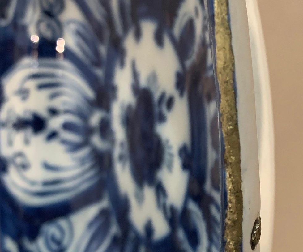 Thumbnail: 18th Century Hand Painted Dutch Delft Platter