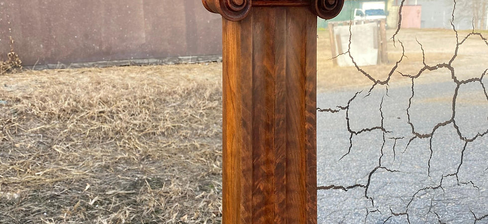 Thumbnail: 19th Century American Classical Figured Mahogany Marble Top Console