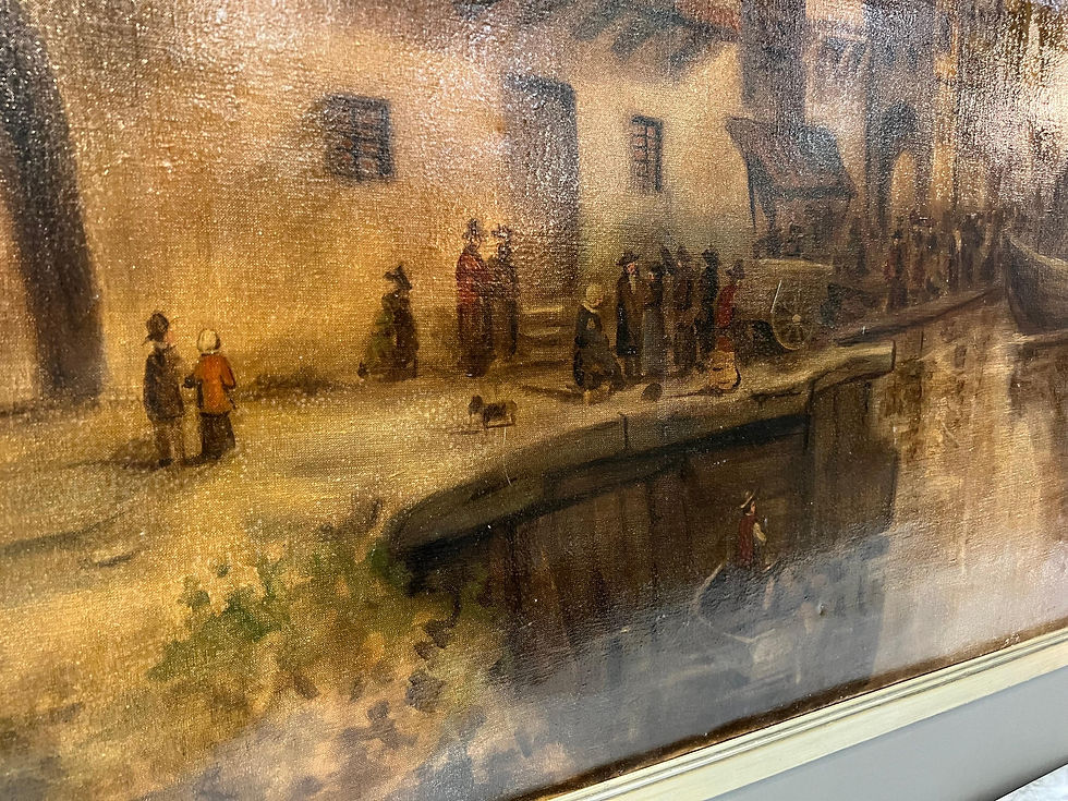 Thumbnail: Large Scale Dutch Harbor Town Scene by Jan Baks