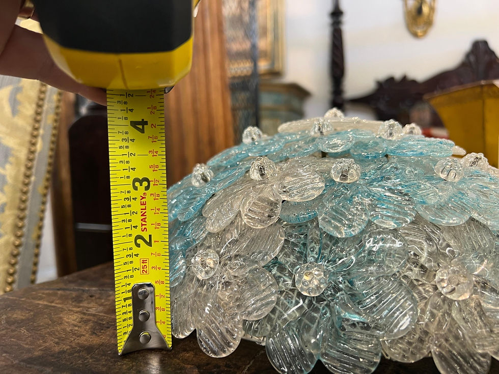 Thumbnail: Italian Mid Century Glass Flower Flush Mount