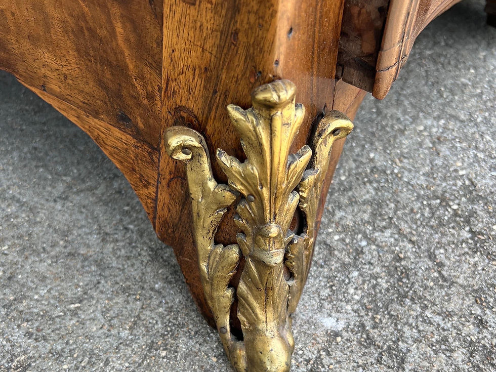 Thumbnail: Fine 18th Century French Regence Period Walnut Commode with Ormolu Mounta