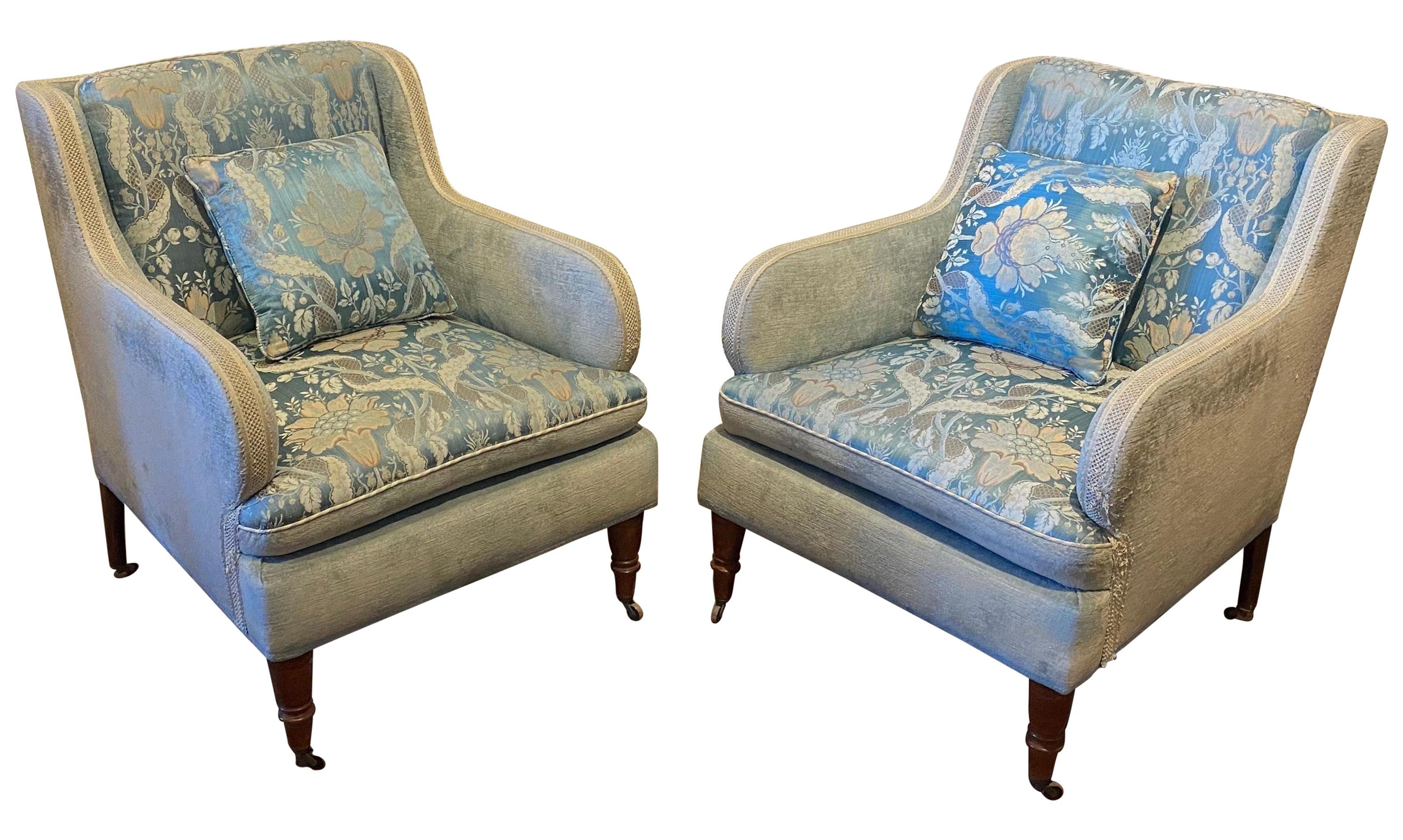 Great Pair of Late 19th Century English Club Chairs