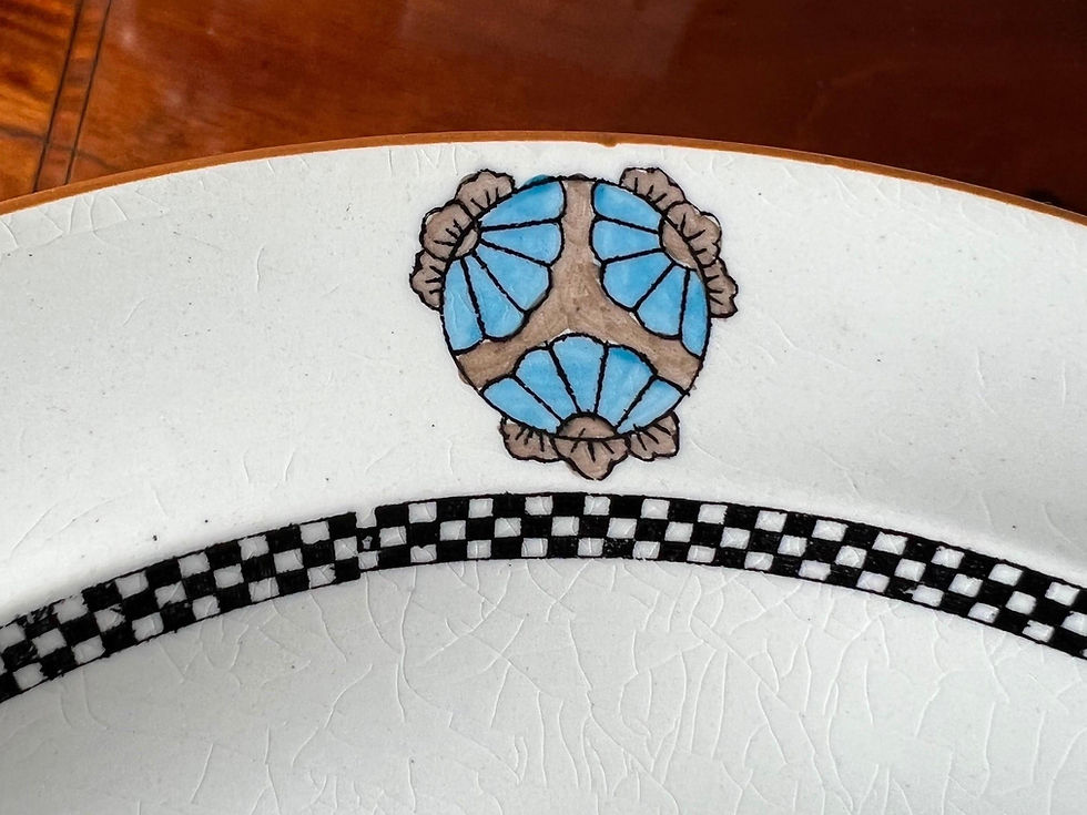 Thumbnail: Rare and Unusual Set of 12 Wedgwood Dragon Decorated Plates